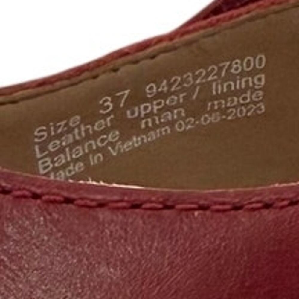 Dansko Red Leather Mary Jane Clog Block Heel Shoes EU 37/US 6.5-7 - Picture 5 of 9